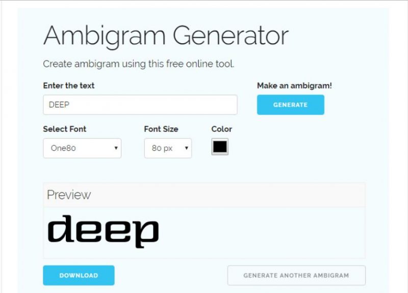 Ambigram generator app